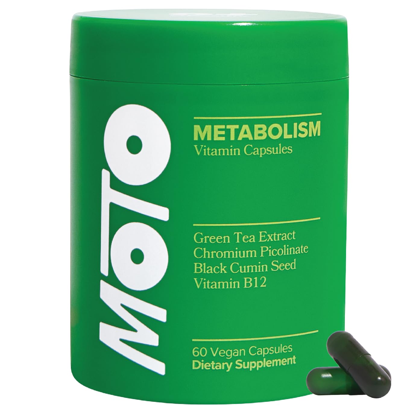 O Positiv Moto Women's Metabolism Support - Energía, frenar los antojos, metabolismo saludable, cápsulas veganas, 60 cápsulas ( 1 Frasco )
