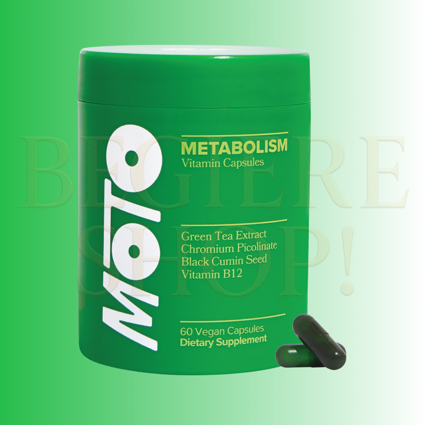 O Positiv Moto Women's Metabolism Support - Energía, frenar los antojos, metabolismo saludable, cápsulas veganas, 60 cápsulas ( 1 Frasco )