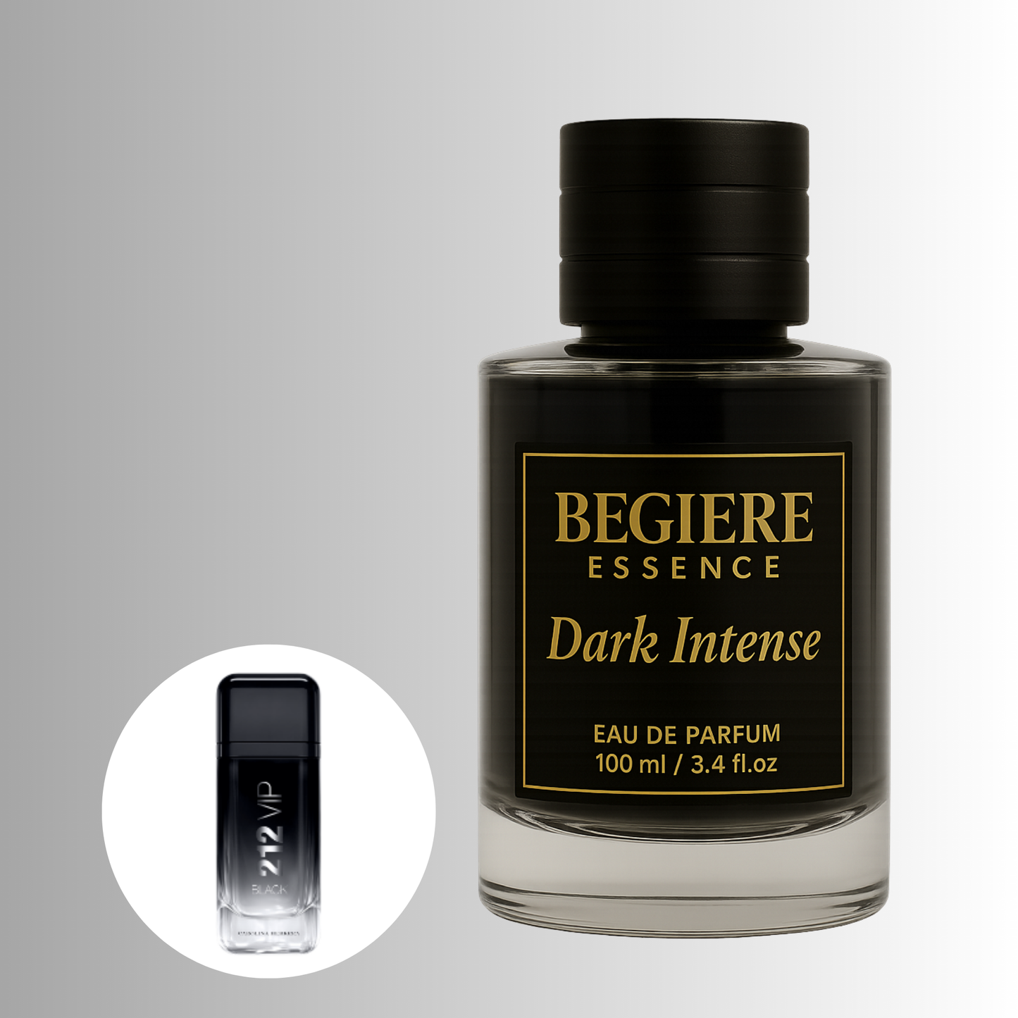 Dark Intense – Perfume Masculino de Larga Duración | Inspirado en 212 VIP Black de Carolina Herrera