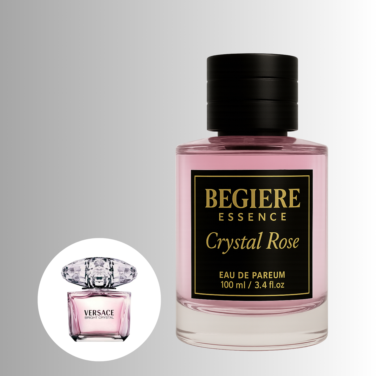 Crystal Rose – Perfume Femenino de Larga Duración | Inspirado en Bright Crystal de Versace