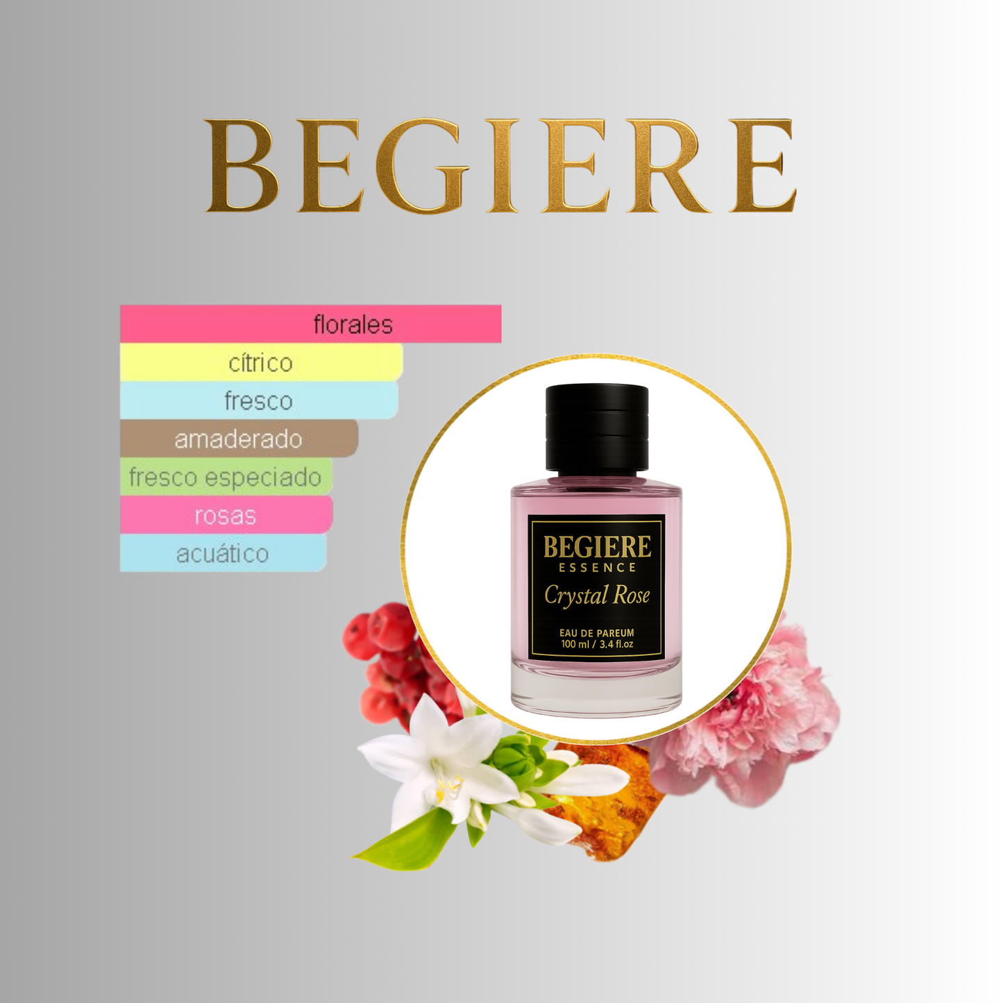 Crystal Rose – Perfume Femenino de Larga Duración | Inspirado en Bright Crystal de Versace