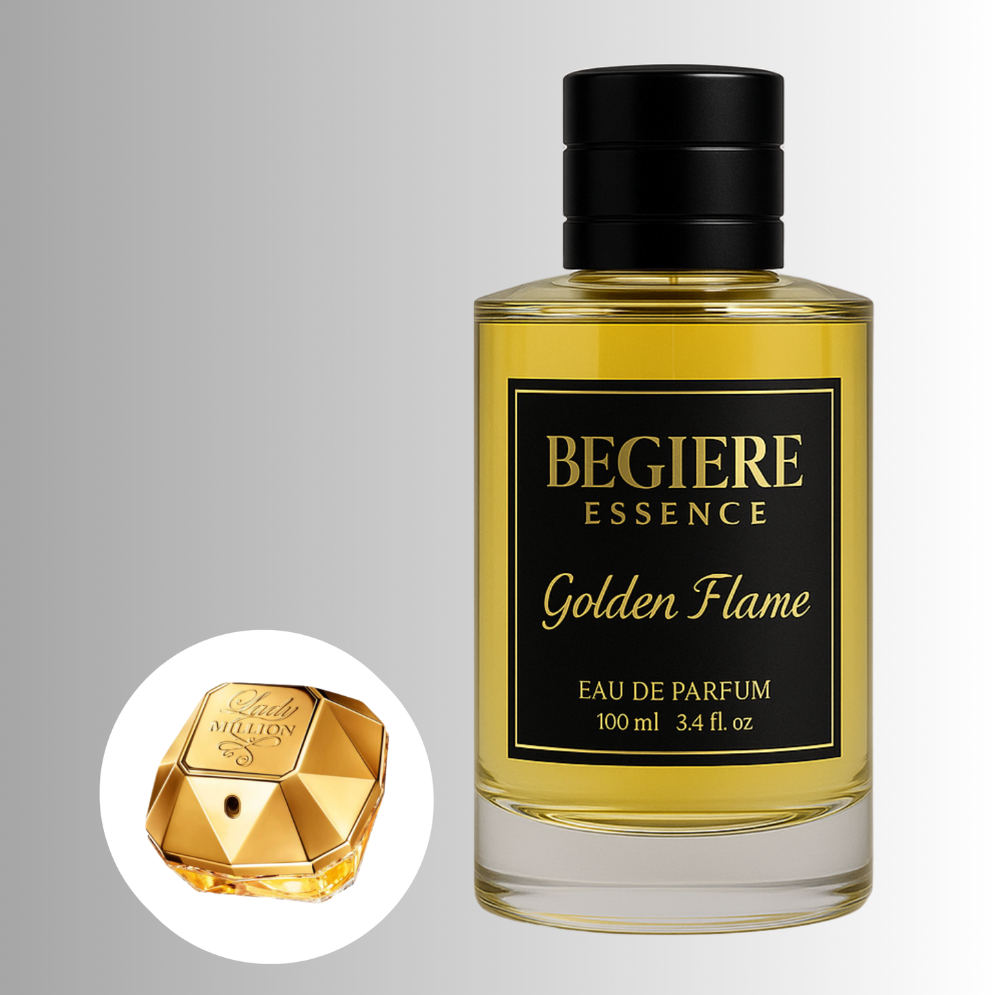 Golden Flame – Perfume Femenino de Larga Duración | Inspirado en Lady Million (Paco Rabanne)