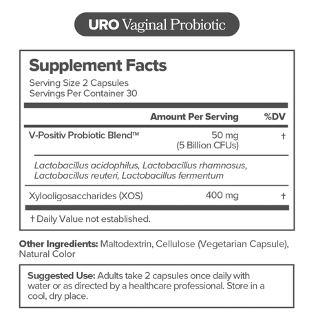 COMBO X2  Uro Probiotics + Meno 60  cápsulas (2  Frascos)